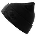 Front - Atlantis Unisex Adult Wind S Patch Recycled Double Skin Cuffed Beanie