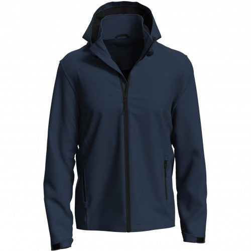 Front - Stedman Mens Lux Hooded Soft Shell Jacket