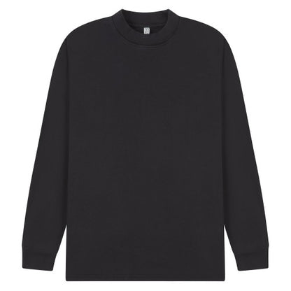 Front - Casual Classics Mens Acid Wash Combed Ringspun Cotton Extended Neckline Tall Oversized Long-Sleeved T-Shirt