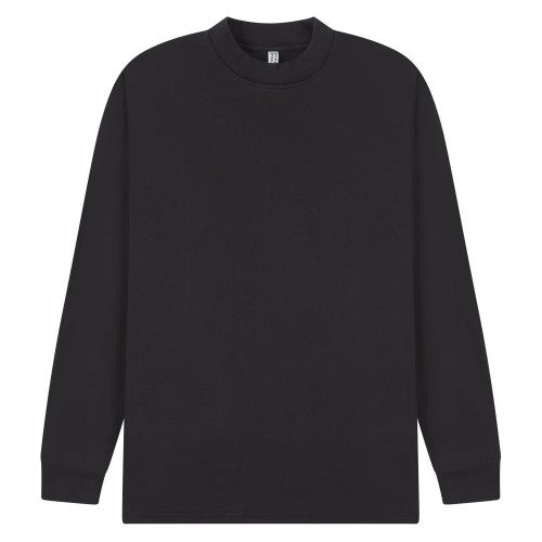 Front - Casual Classics Mens Acid Wash Combed Ringspun Cotton Extended Neckline Tall Oversized Long-Sleeved T-Shirt