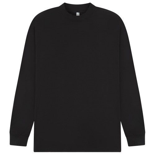 Front - Casual Classics Unisex Adult Extended Neckline Tall Oversized Long-Sleeved T-Shirt