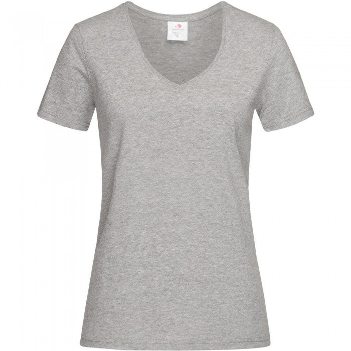 Front - Stedman Womens/Ladies V Neck Classic T-Shirt