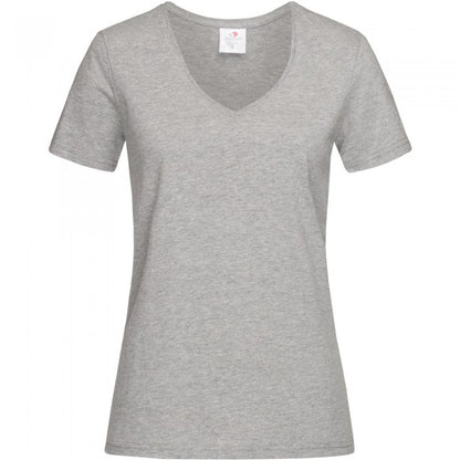 Front - Stedman Womens/Ladies V Neck Classic T-Shirt