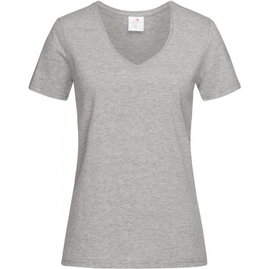 Front - Stedman Womens/Ladies V Neck Classic T-Shirt