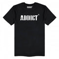 Front - Addict Unisex Adult Stencil Logo T-Shirt