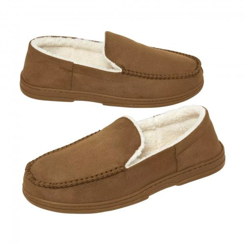Front - Atlas For Men Mens Faux Suede Slippers