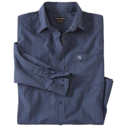 Front - Atlas For Men Mens Patterned Poplin Shirt
