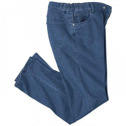 Front - Atlas For Men Mens Denim Part Elasticated Jeans