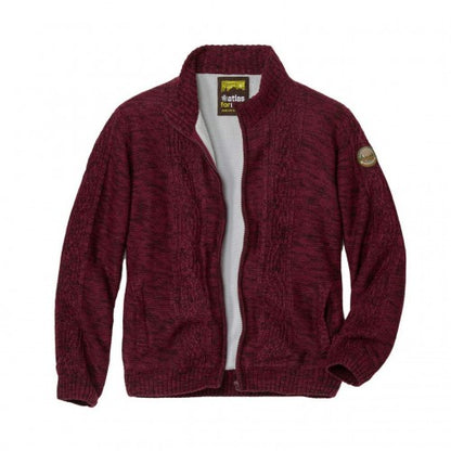 Front - Atlas For Men Mens Knitted Fleece Lined Jacket