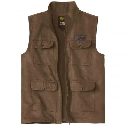 Front - Atlas For Men Mens Faux Suede Gilet