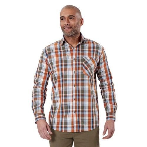 Front - Atlas For Men Mens Checked Poplin Shirt