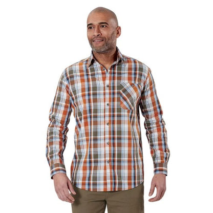 Front - Atlas For Men Mens Checked Poplin Shirt