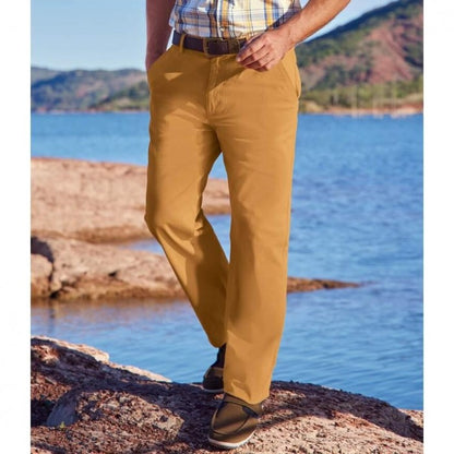 Front - Atlas For Men Mens Stretch Plain Chinos