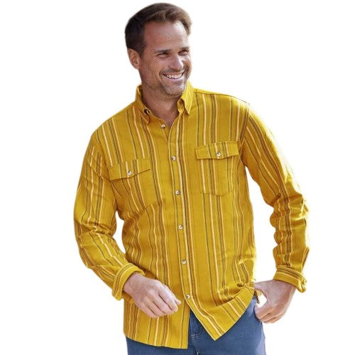 Front - Atlas For Men Mens Striped Flannel Shirt