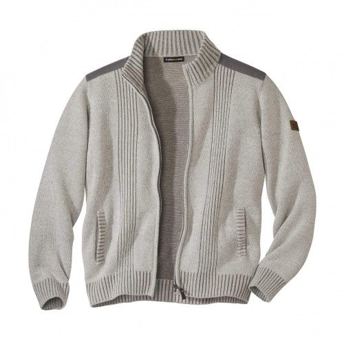 Front - Atlas For Men Mens Knitted Full Zip Jacket