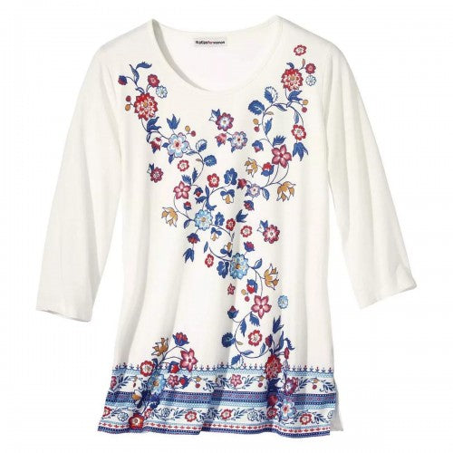 Front - Atlas for Women Womens/Ladies Floral Top
