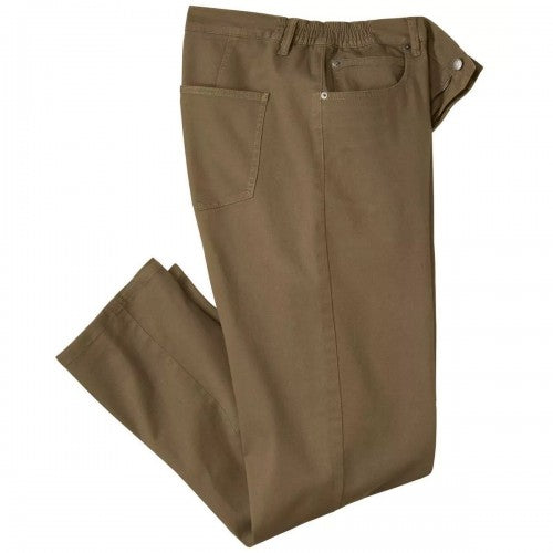 Front - Atlas For Men Mens Elasticated Waist Regular Trousers