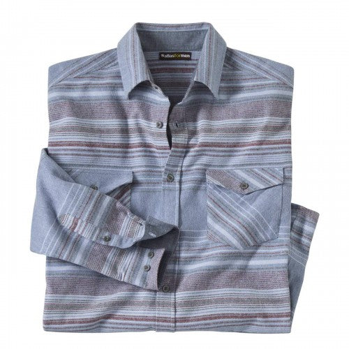 Front - Atlas For Men Mens Striped Flannel Shirt
