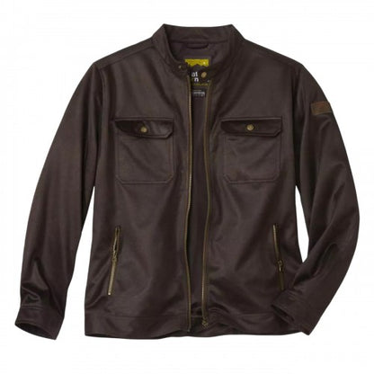 Front - Atlas For Men Mens Faux Suede Water Repellent Jacket