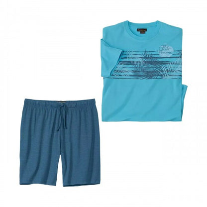 Front - Atlas For Men Mens Tropical Short Pyjama Set