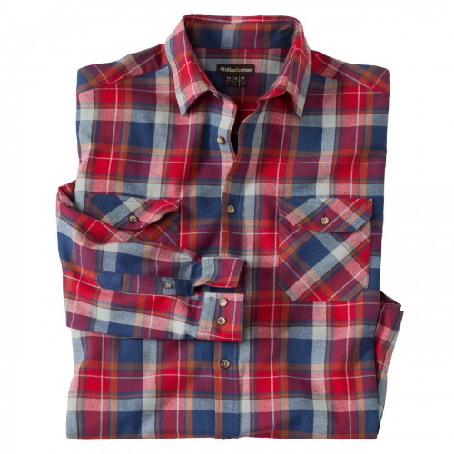 Front - Atlas For Men Mens Checked Flannel Shirt