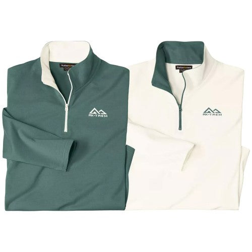 Front - Atlas For Men Mens Jersey Quarter Zip Top (Pack of 2)