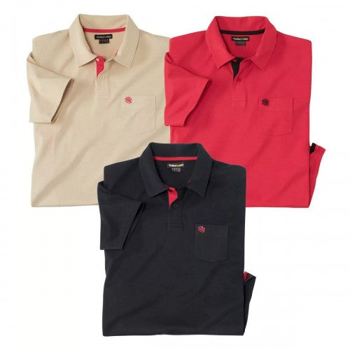 Front - Atlas For Men Mens Polo Shirt (Pack of 3)