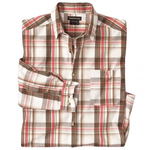 Front - Atlas For Men Mens Checked Poplin Shirt