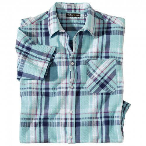 Front - Atlas For Men Mens Checked Waffle Shirt