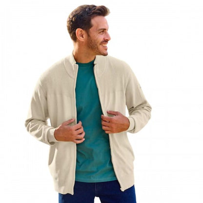 Front - Atlas For Men Mens Mottled Knitted Jacket