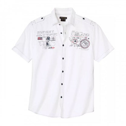 Front - Atlas For Men Mens Tropical Pilot Shirt