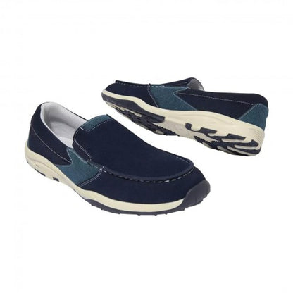Front - Atlas For Men Mens Leather Elasticated Gusset Loafers