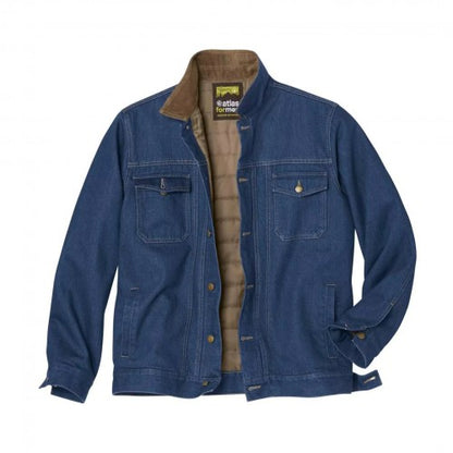 Front - Atlas For Men Mens Quilted Denim Jacket