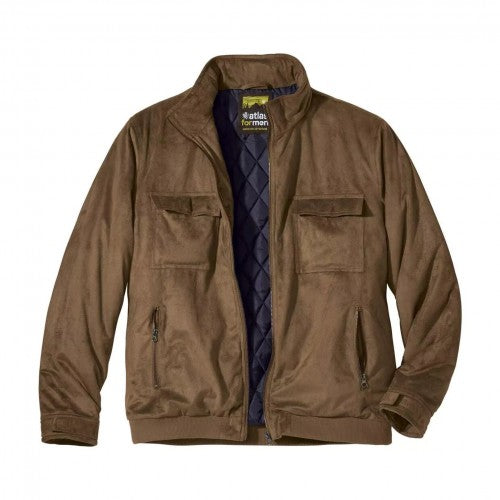 Front - Atlas For Men Mens Faux Suede Water Repellent Jacket