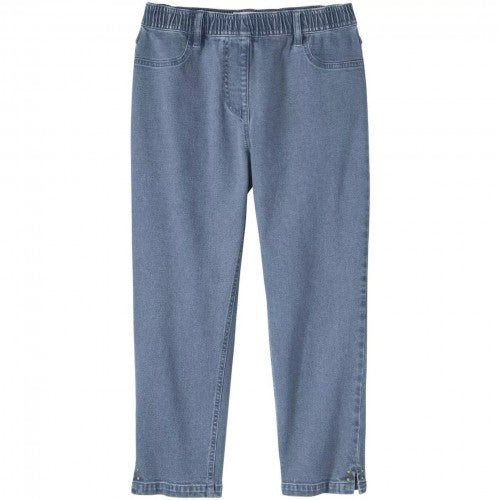 Front - Atlas for Women Womens/Ladies Denim Cropped Jeggings