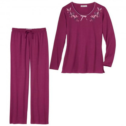 Front - Atlas for Women Womens/Ladies Floral Long Pyjama Set