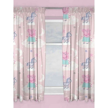 Front - Peppa Pig Stardust Pencil Pleat Curtains (Pack of 2)
