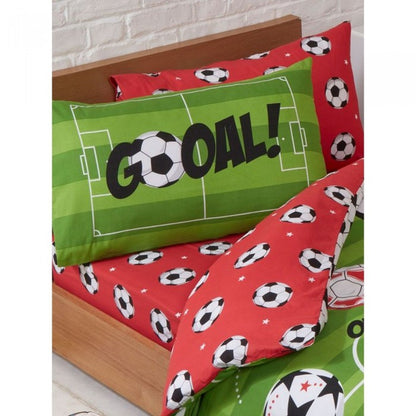 Front - Bedding & Beyond Football Fitted Bed Sheet Set