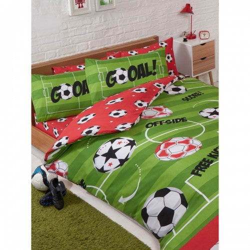 Front - Bedding & Beyond Football Duvet Cover Set