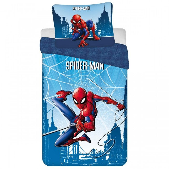 Front - Spider-Man Cotton Duvet Cover Set