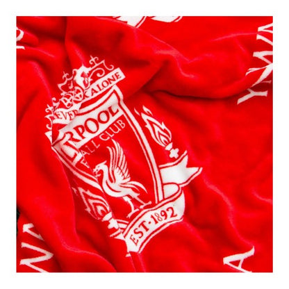 Front - Liverpool FC YNWA Rotary Fleece Blanket