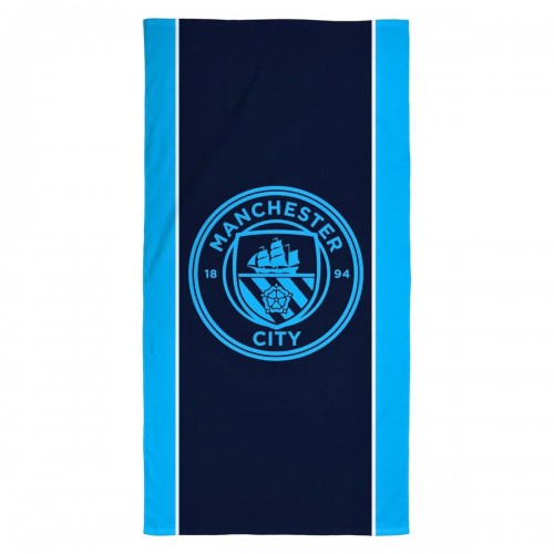 Front - Manchester City FC Crest Cotton Beach Towel