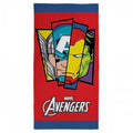 Front - Marvel Avengers Badge Cotton Beach Towel