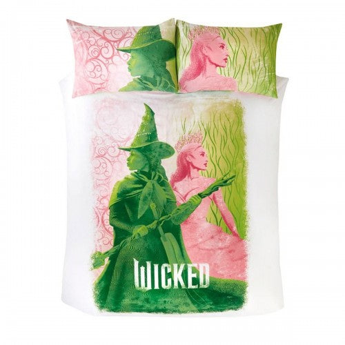 Front - Wicked Reversible Elphaba and Glinda Duvet Cover Set