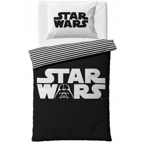 Front - Star Wars Reversible Cotton Darth Vader Duvet Cover Set