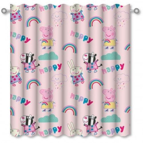 Front - Peppa Pig Storm Pencil Pleat Curtains (Pack of 2)