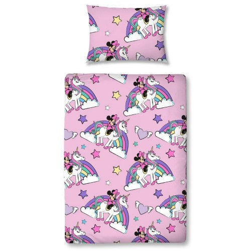 Front - Disney Childrens/Kids Believe Minnie Mouse Duvet Cover Set