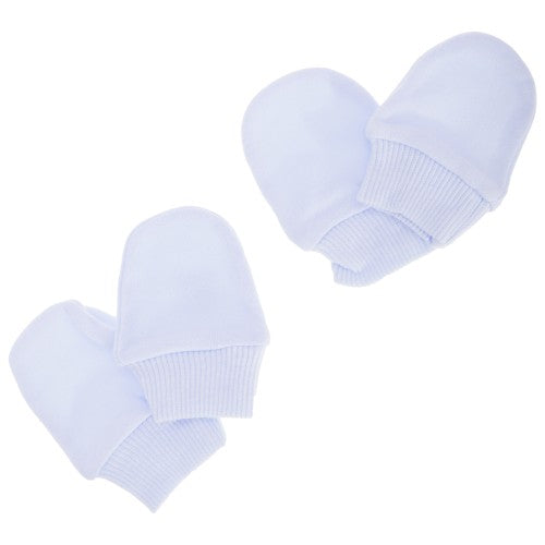 Front - Baby Newborn 100% Cotton Elasticated Scratch Mittens (Pack Of 2 Pairs)