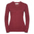 Front - Russell Collection Ladies/Womens V-Neck Knitted Pullover Sweatshirt