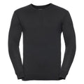 Front - Russell Collection Mens V-Neck Knitted Pullover Sweatshirt